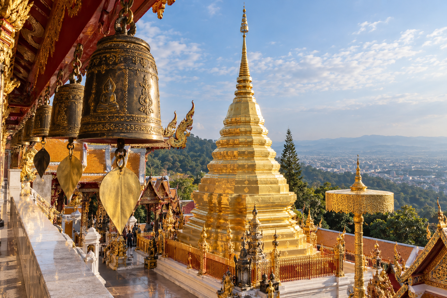 Ancient brick chedi at Wat Chedi Luang in Chiang Mai