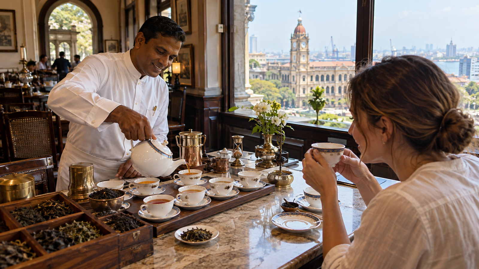 Ceylon tea served at a Colombo tea room