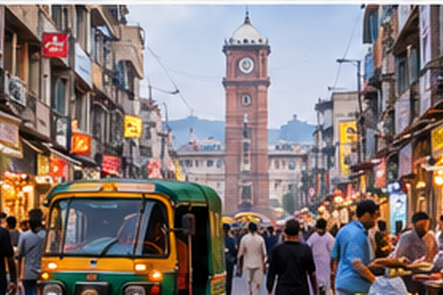 Historic village streets and restaurants near the Margalla Hills
